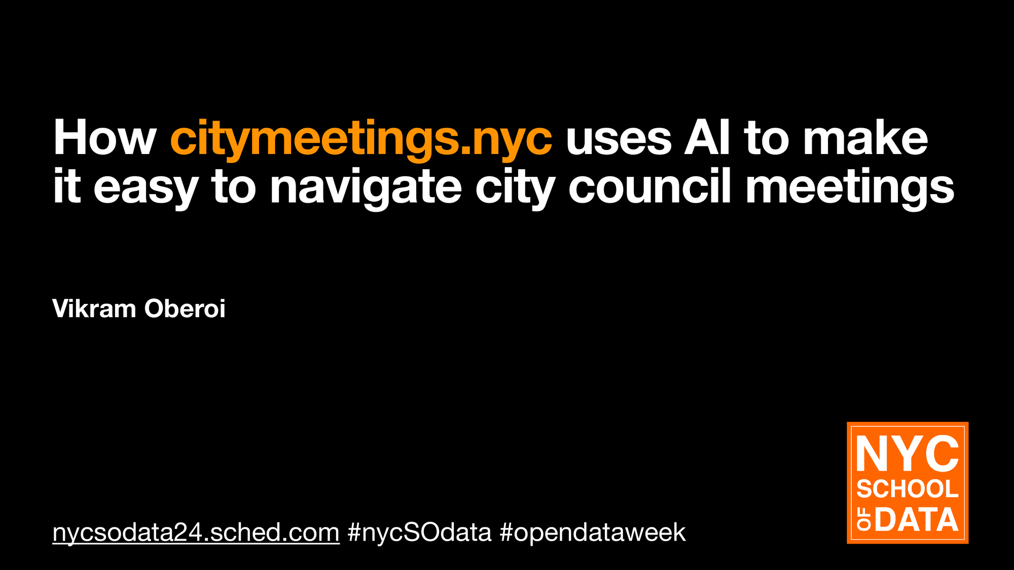 How citymeetings.nyc uses AI to make it easy to navigate city council meetings. NYC School of Data.